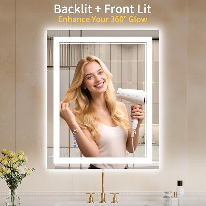 24"x30" LED Bathroom Mirror - Image 2