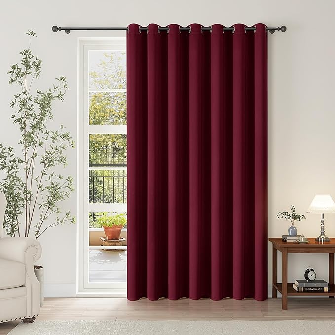 ChrisDowa Room Divider Curtain 84 Inches Long, Wide Blackout Sliding Door by ChrisDowa