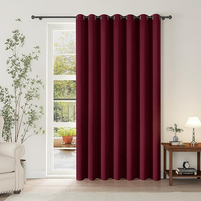 ChrisDowa Room Divider Curtain 84 Inches Long, Wide Blackout Sliding Door by ChrisDowa