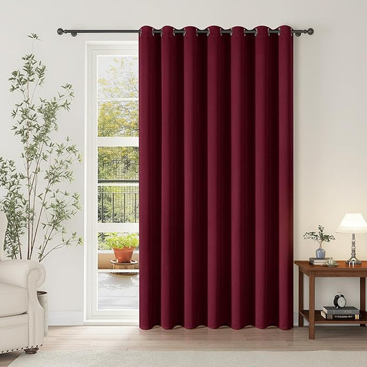 ChrisDowa Room Divider Curtain 84 Inches Long, Wide Blackout Sliding Door by ChrisDowa