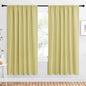 NICETOWN Bedroom Window Curtain Panels, Paler Yellow, 2 Panels, 62 in x 72 in by NICETOWN