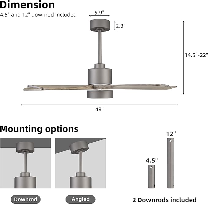 WINGBO 48 Inch DC Ceiling Fan - Image 4