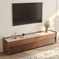 POVISON Fully-Assembled Mid Century Matte Sintered Stone TV Stand, 78.74" Wood by POVISON