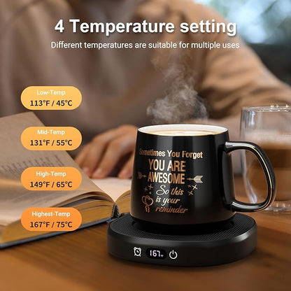 Coffee Mug Warmer & You are Awesome Mug Set, Electric Cup Warmer - Image 5
