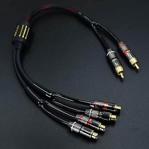 Arklove 1.5ft Shielded RCA Plug Splitter Stereo Video Audio Cable 2 Male to 4 - Image 5