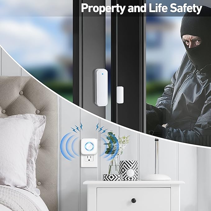 Door Chime, Satisure Wireless Door Open Contact Sensor Alarm Chime - Image 7