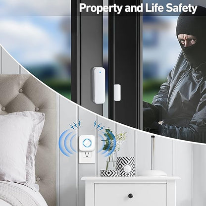 Door Chime, Satisure Wireless Door Open Contact Sensor Alarm Chime - Image 7