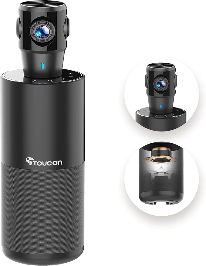 TOUCAN 360-Degree Video Conference Camera, 1080p HD Webcam by TOUCAN