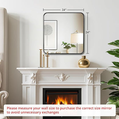 Fabuday Black Wall Mirror for Bathroom - Image 2
