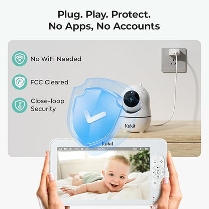 7" 1080P Full HD Split-Screen Baby Monitor, 100 Hrs 5000mAh Battery Runs 4 Days - Image 9