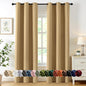 MIULEE Gold Blackout Curtains for Bedroom Living Room 84 Inches Long 2 Panels by MIULEE