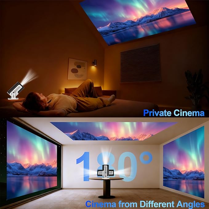 Mini Projector with Dual 5G WiFi and Bluetooth, Built-in App Smart Portable - Image 6