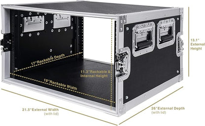 Sound Town 6U PA/DJ Rack/Road Case, - Image 2