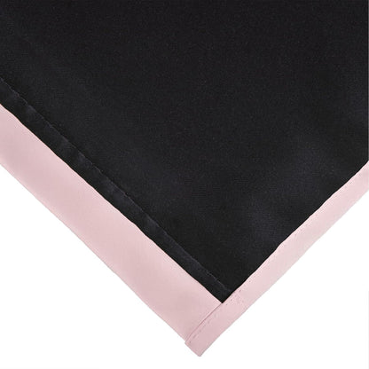 100% Blackout Curtains 52 x 84 Inches Long Thermal Insulated Baby Pink Curtains with Black Liner Set of 2 Panels for Nursery Room
