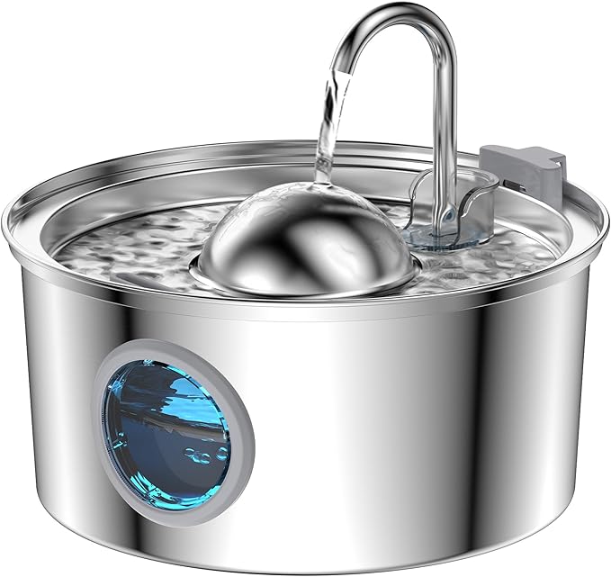 AONBOY Cat Water Fountain Stainless Steel, 108oz/3.2L Cat Fountain, Pet Water by AONBOYPETLIFE