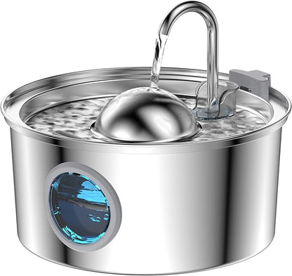 AONBOY Cat Water Fountain Stainless Steel, 108oz/3.2L Cat Fountain, Pet Water by AONBOYPETLIFE
