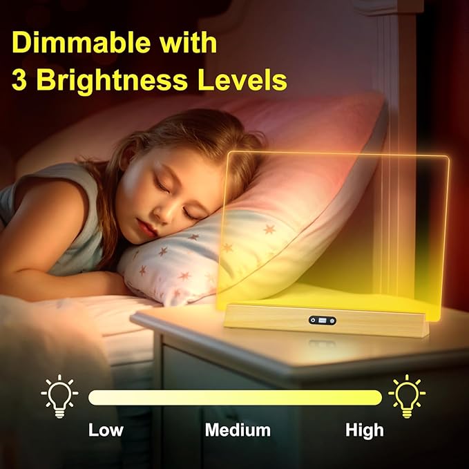 LED Note Board with Colors, Rechargeable 17-Inch Doodle Glow 9-Mode Light Up - Image 4