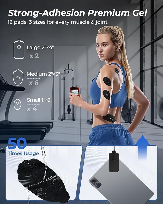 KingPavonini 4-IN-1 TENS Unit Muscle Stimulator, DIY & TENS & EMS & MASS - Image 5