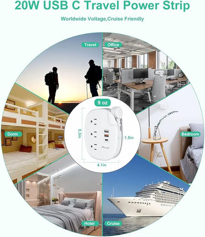 Alitayee 20W USB C Power Strip - Image 7