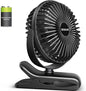 BESKAR Portable Clip on Fan Rechargeable, 4 Speeds Small Battery Operated Fan by BESKAR