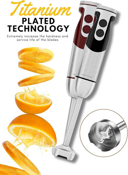 MegaWise Pro Titanium Reinforced 5 in1 Immersion Hand Blender, Powerful - Image 4