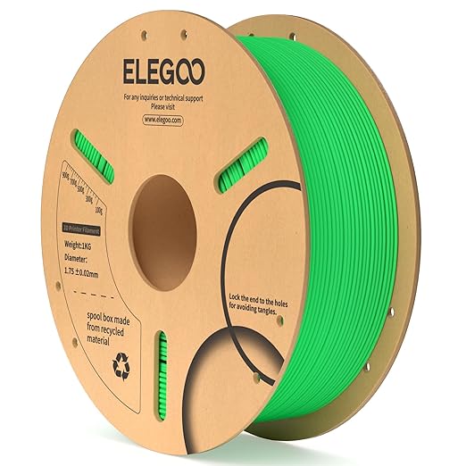 ELEGOO PLA Filament 1.75mm Neon Green 1KG, 3D Printer Filament Dimensional by ELEGOO