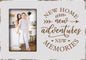 Yudarte Housewarming Gifts For New Home - Engraved White Rustic Picture Frame 4x6 Inches Photo - Unique First Time House Owner Gifts for Men and Women
