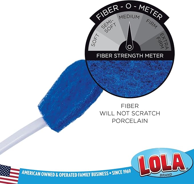 LOLA Bath & Toilet Bowl Scrubber Brush w/Comfort Handle, 72 Pack, w/Hang Hole. - Image 4