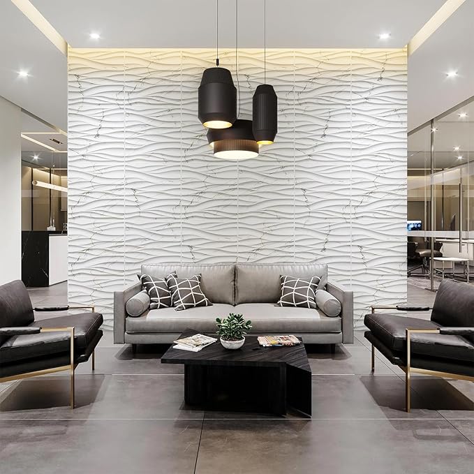 STICKGOO Wave Wall Panels for Interior Wall Decor, Decorative PVC Panels for - Image 3