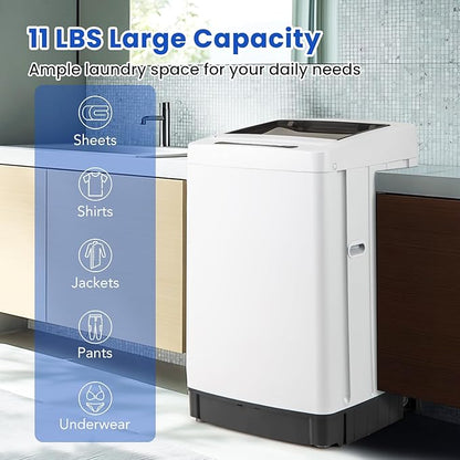 COSTWAY Portable Washing Machine, 11 LBS Full Automatic Portable Washer - Image 6