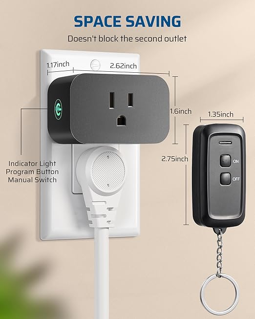 DEWENWILS Indoor Remote Control Outlet, Wireless Remote Light Switch, No - Image 5