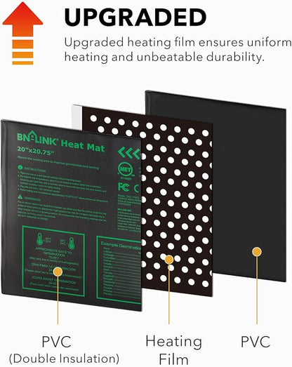 BN-LINK Seedling Heat Mat Heating Pad 20" x 20.75" - Image 4