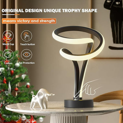 airnasa Modern Spiral RGB Table Lamp, 7 Colors 10 Light Modes LED, Touch - Image 2