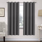 H.VERSAILTEX Premium Solid Thermal Insulated Blackout Grey Curtains Window by HVERSAILTEX