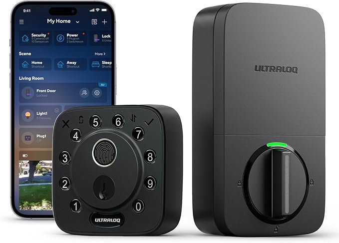 ULTRALOQ 2026 Upgrade Bolt Fingerprint Smart Lock in Black, Biometric Deadbolt by ULTRALOQOfficialStore