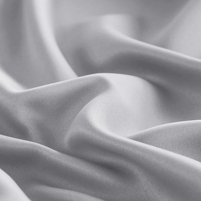 DWCN Silver Grey Thick Blackout Curtain, Room Darkening Thermal Insulated - Image 6