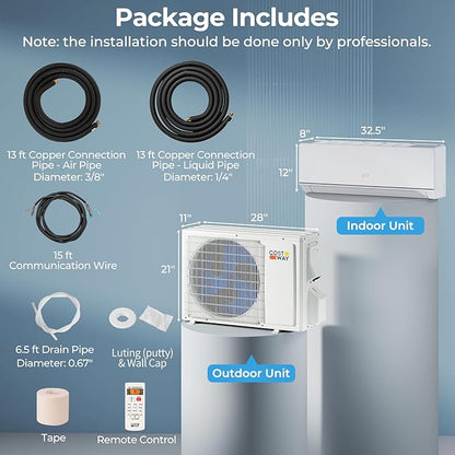 COSTWAY 12000 BTU Mini Split Air Conditioner & Heater, 115V WiFi Enabled 24 - Image 7
