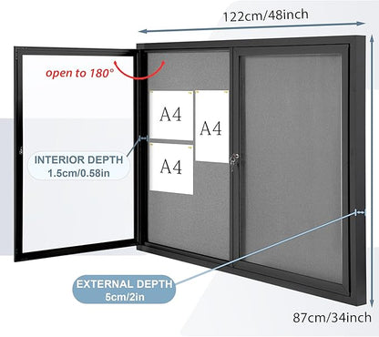 Enclosed Bulletin Board Outdoor Noticeboard - Image 2