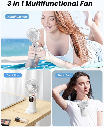coldSky Portable Handheld Fan, 4000mAh Battery Operated 3 in 1 Multifunction - Image 4