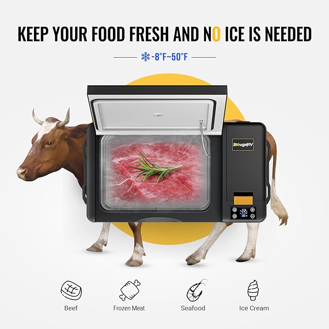 BougeRV 12V 30 Quart Refrigerator, CRPRO VIP, Compressor Electric Cooler - Image 9