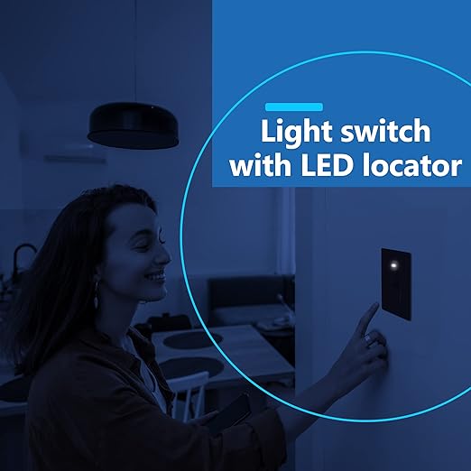 LIDER Minimalist Design Matte Finish Lighted Decorator Switch, Frameless Paddle - Image 5