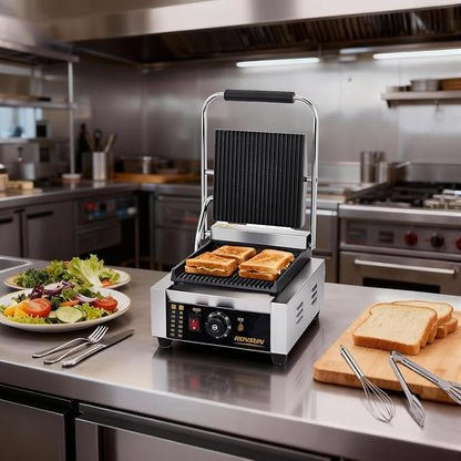 Bonnlo 811 Commercial Sandwich Make, 1800W Stainless Steel Countertop Panini - Image 5