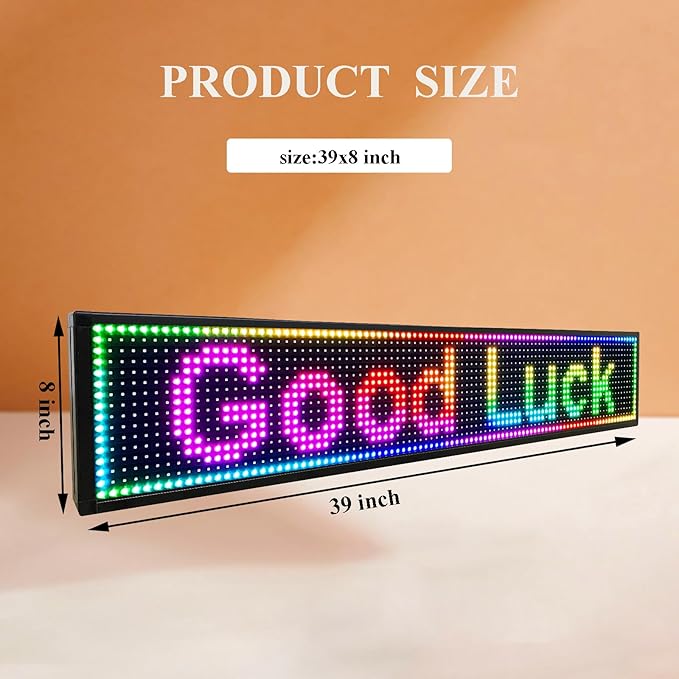 P6 Outdoor Full Color 40 x 18 inches Led Sign WIFI And USB Programmable Led Sign - Image 5