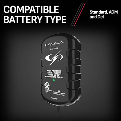 Schumacher Electric 0.8A Car Battery Charger and Maintainer, 2-in-1 Solution - Image 5