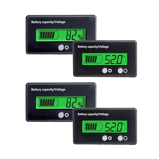 2Pack Golf Cart Battery Capacity Voltage DC 12V 24V 36V 48V 72V Battery Meter by DFCROMI