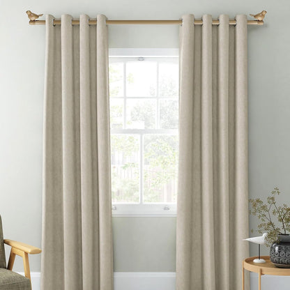 3/4-inch Cute Decorative Bird Adjustable Window Treatment Curtain Single Rod Set, 28" to 48" - Cottage