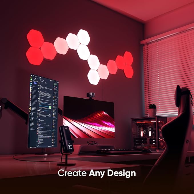 Nanoleaf Shapes LED Wall Lights, RGBW Smart Wall Panels - Image 3