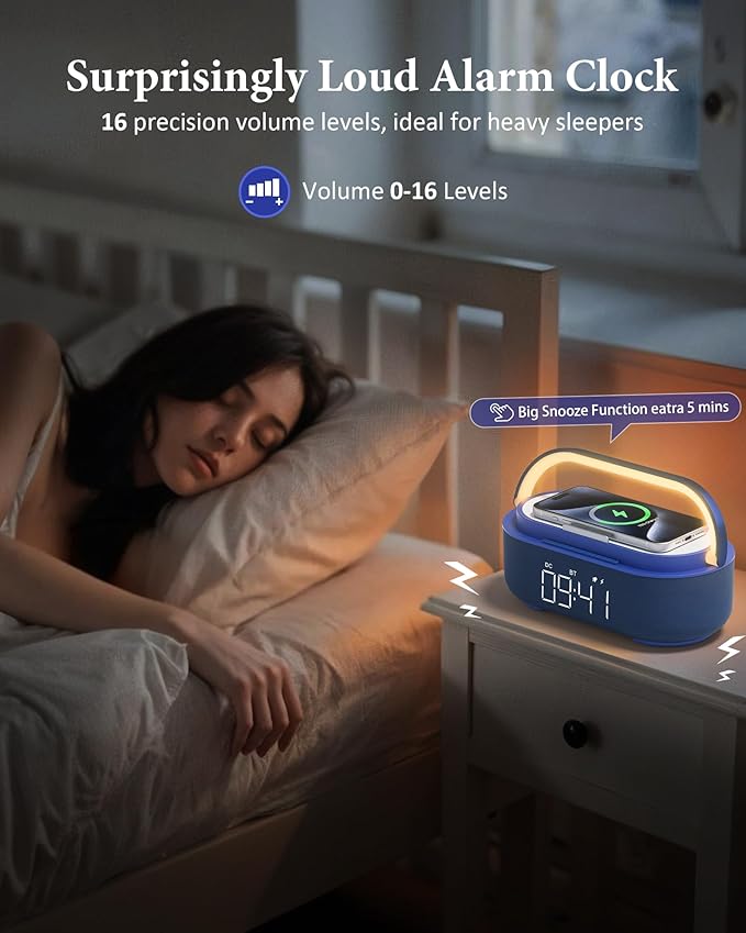 COLSUR Bluetooth Speaker Alarm Clock - Image 4