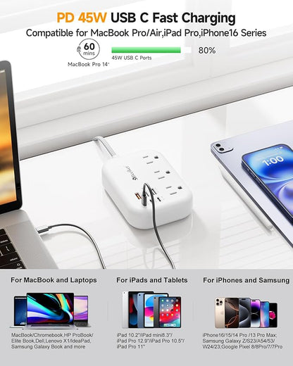 PD45W USB C Travel Power Strip, Cruise Power Strip - Image 2