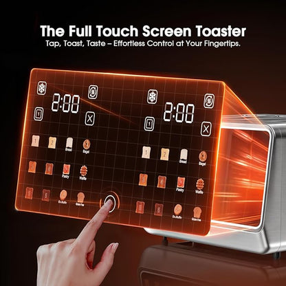 4 Slice Toaster Wide Slot– Dual Digital TouchScreen & Independent Control Panel - Image 2